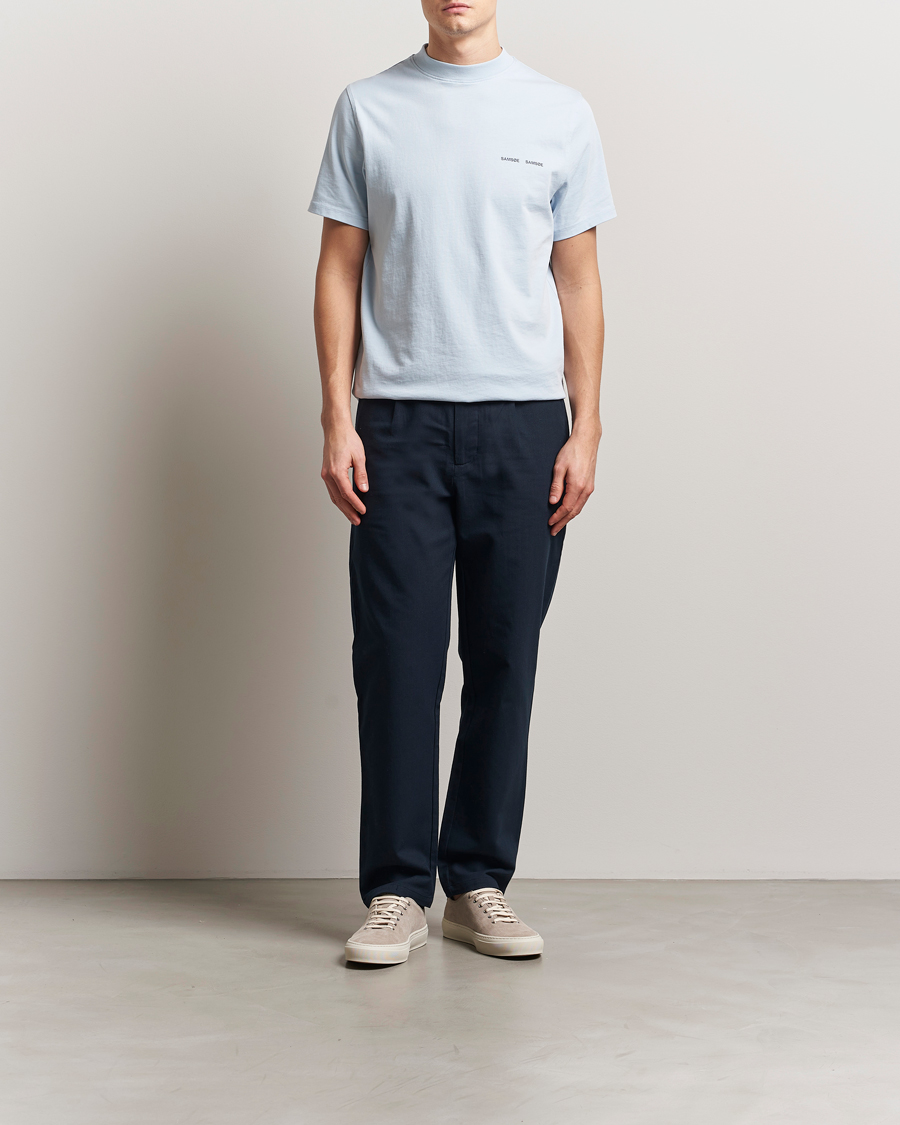 Heren | Broeken | Samsøe Samsøe | Bertil Cotton/Linen Drawstring Trousers Salute Navy