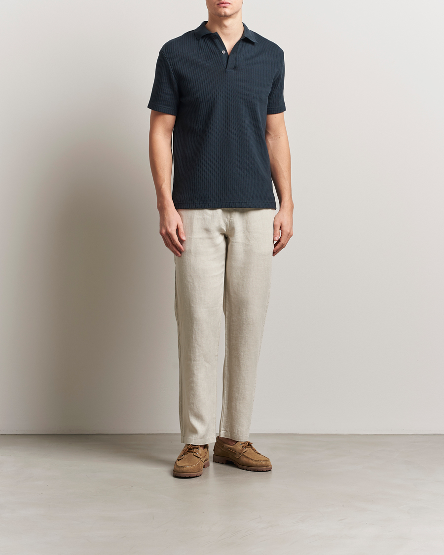 Heren | Polo's | Samsøe Samsøe | Jase Structured Knitted Polo Salute Navy