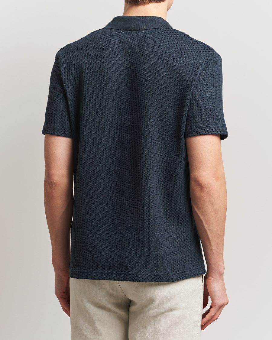 Heren | Polo's | Samsøe Samsøe | Jase Structured Knitted Polo Salute Navy
