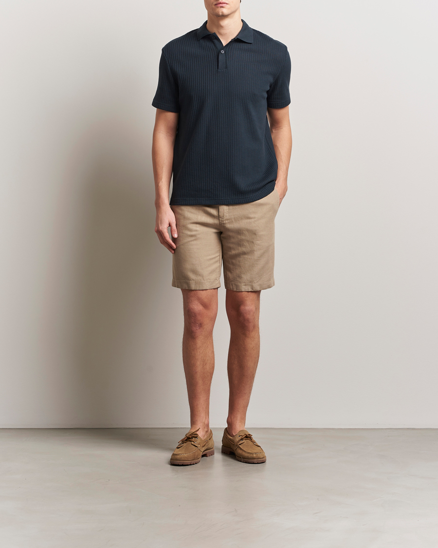 Heren | Korte broek | Samsøe Samsøe | Smith Cotton/Linen Drawstring Shorts Greige