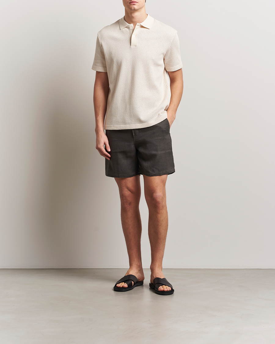 Heren | Korte broek | Samsøe Samsøe | Jabari Linen Drawstring Shorts Beluga Grey
