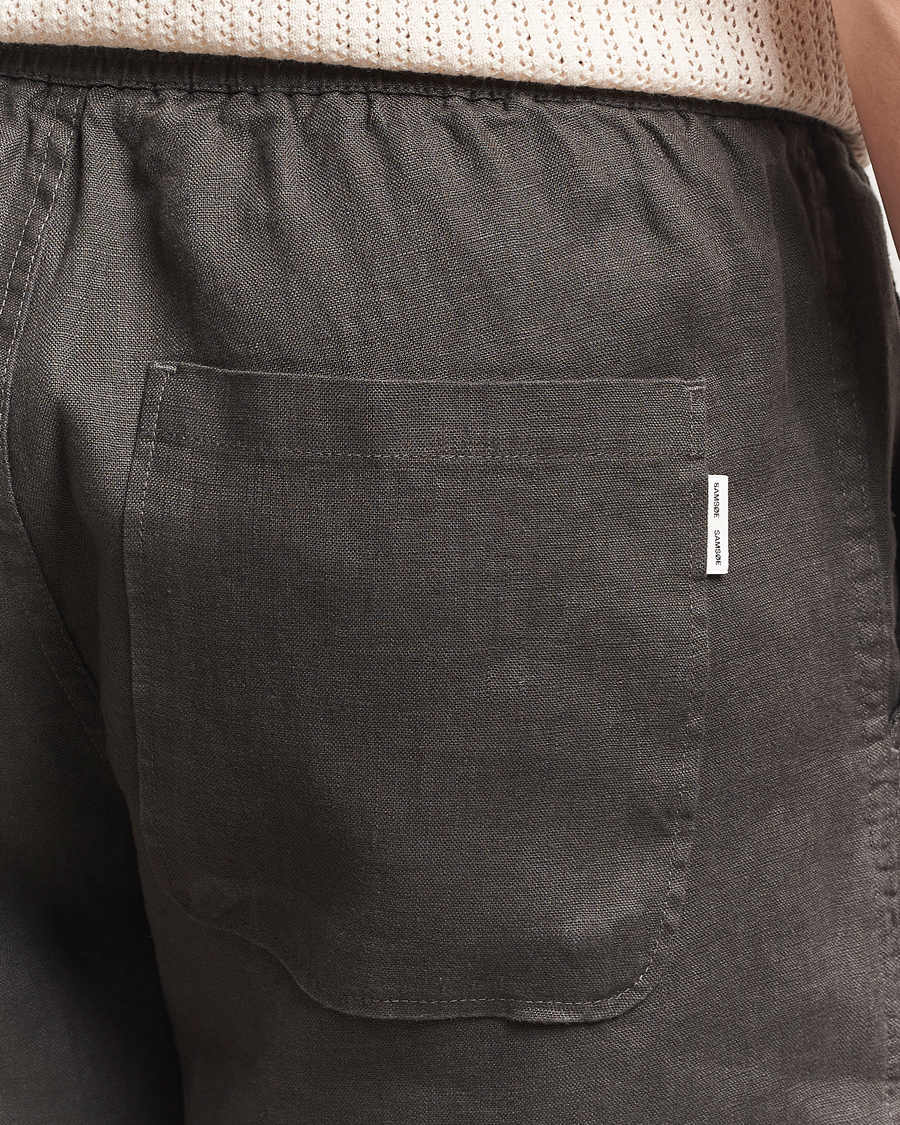 Heren | Korte broek | Samsøe Samsøe | Jabari Linen Drawstring Shorts Beluga Grey