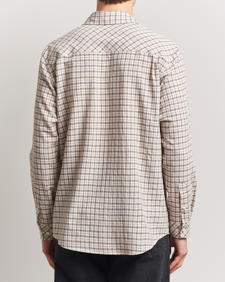 Heren | Overhemden | Samsøe Samsøe | Damon Viscose/Cotton Checked Shirt Canteen