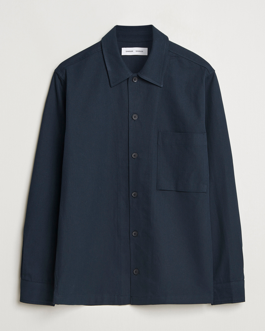 Heren | Overhemden | Samsøe Samsøe | Damon Go Overshirt Salute Navy