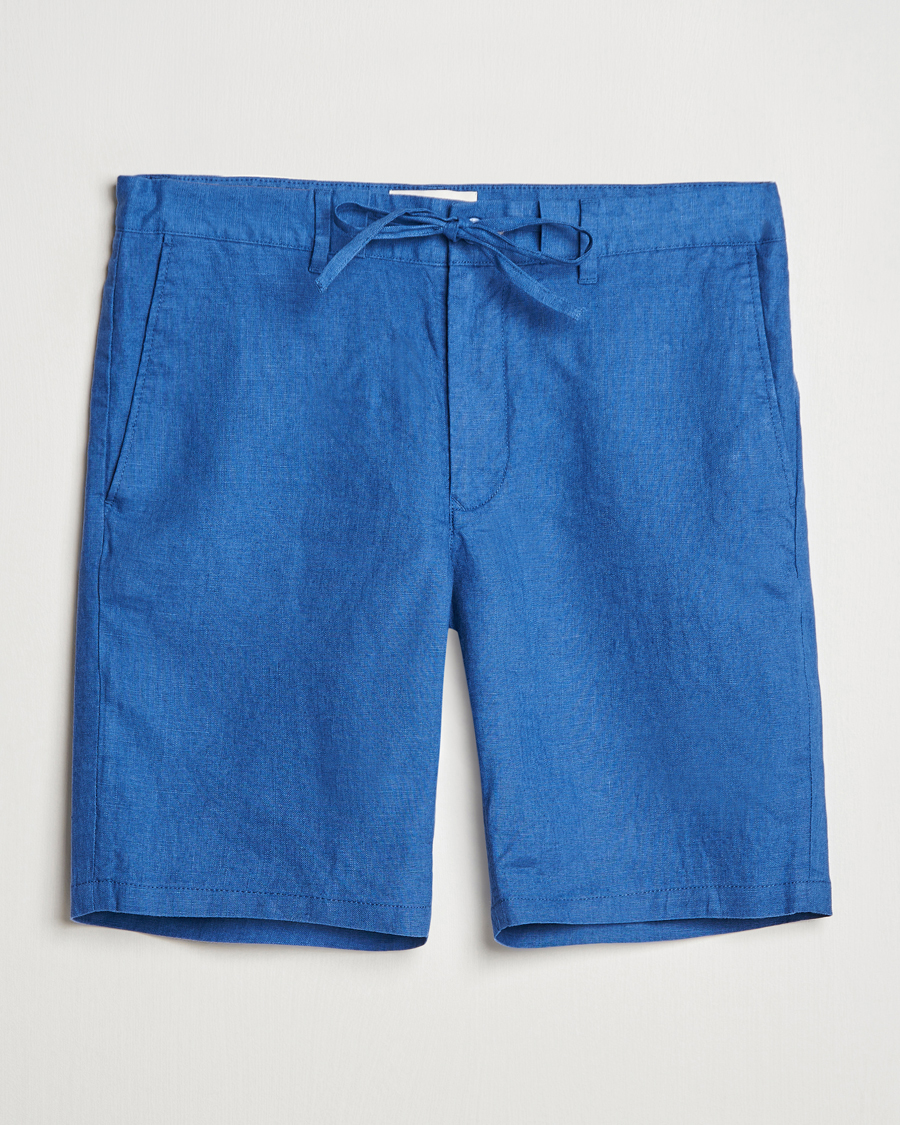 Heren | Korte broek | GANT | Relaxed Linen Drawstring Shorts Rich Blue