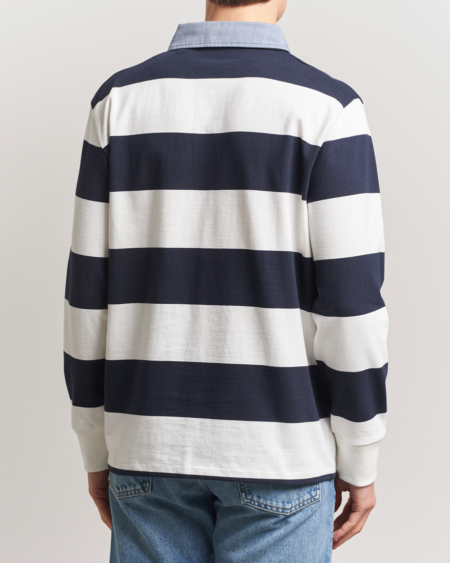 Heren | Truien | GANT | Chambray Barstriped Rugger Eggshell