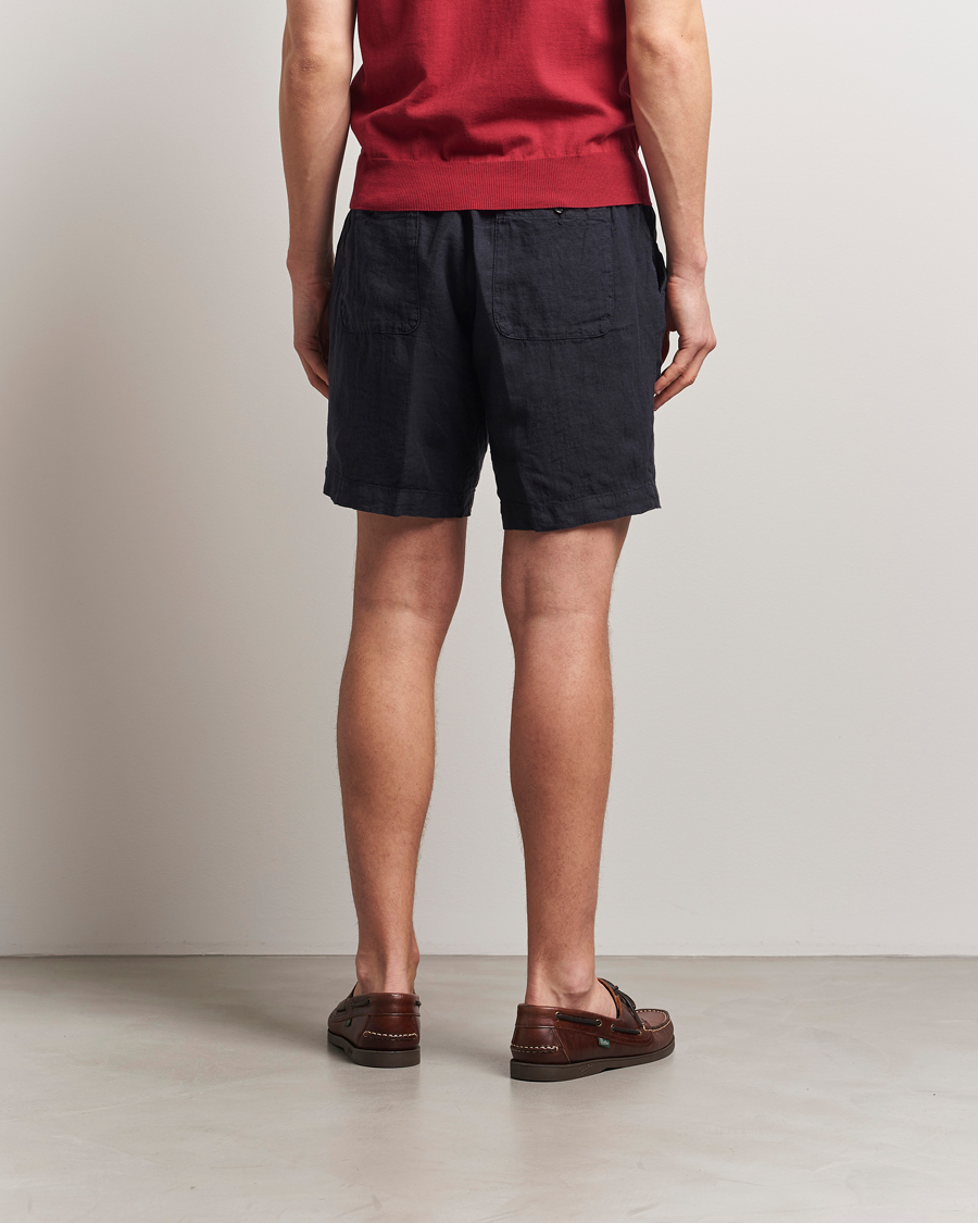 Heren | Korte broek | Altea | Linen Drawstring Shorts Navy