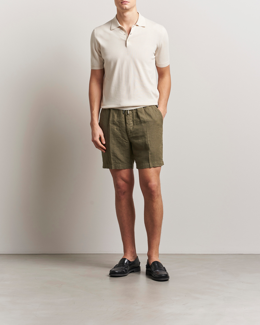 Heren | Korte broek | Altea | Linen Drawstring Shorts Military