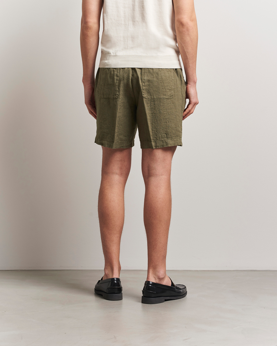 Heren | Korte broek | Altea | Linen Drawstring Shorts Military