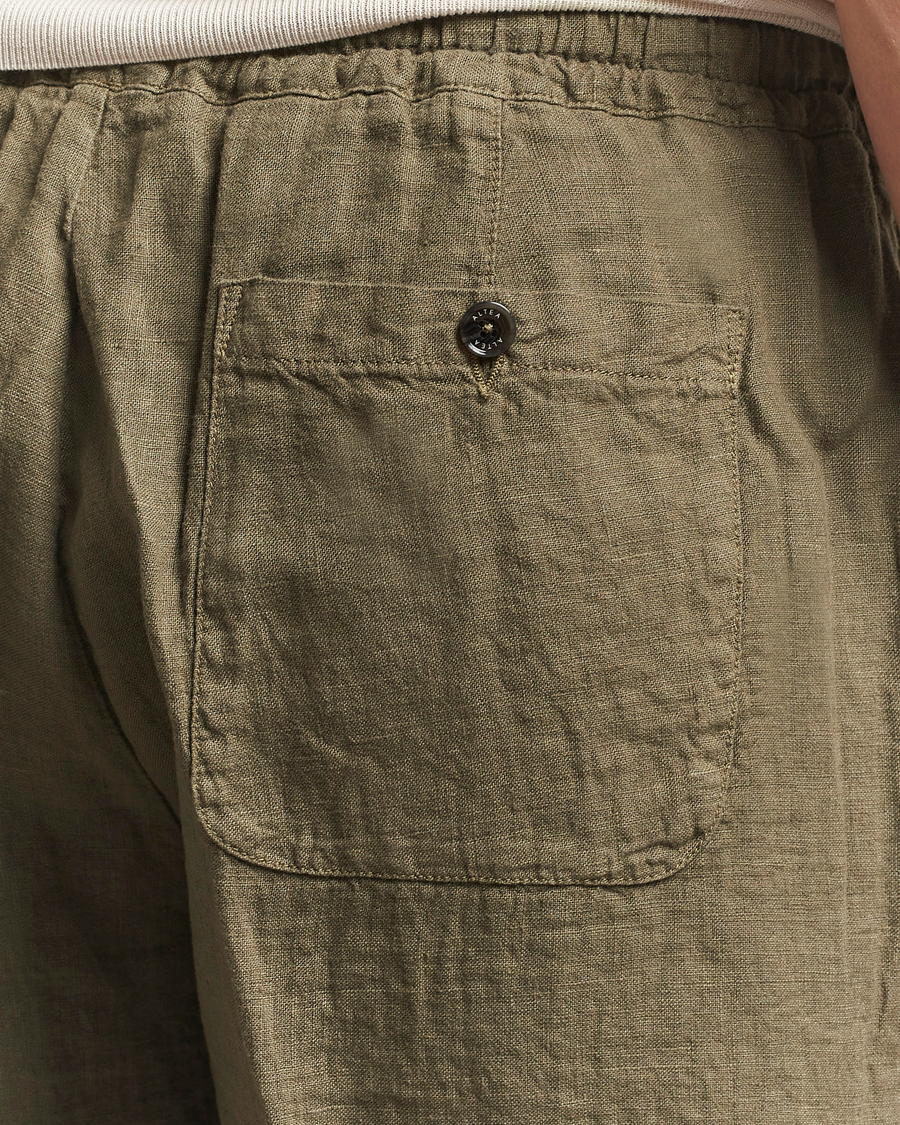 Heren | Korte broek | Altea | Linen Drawstring Shorts Military
