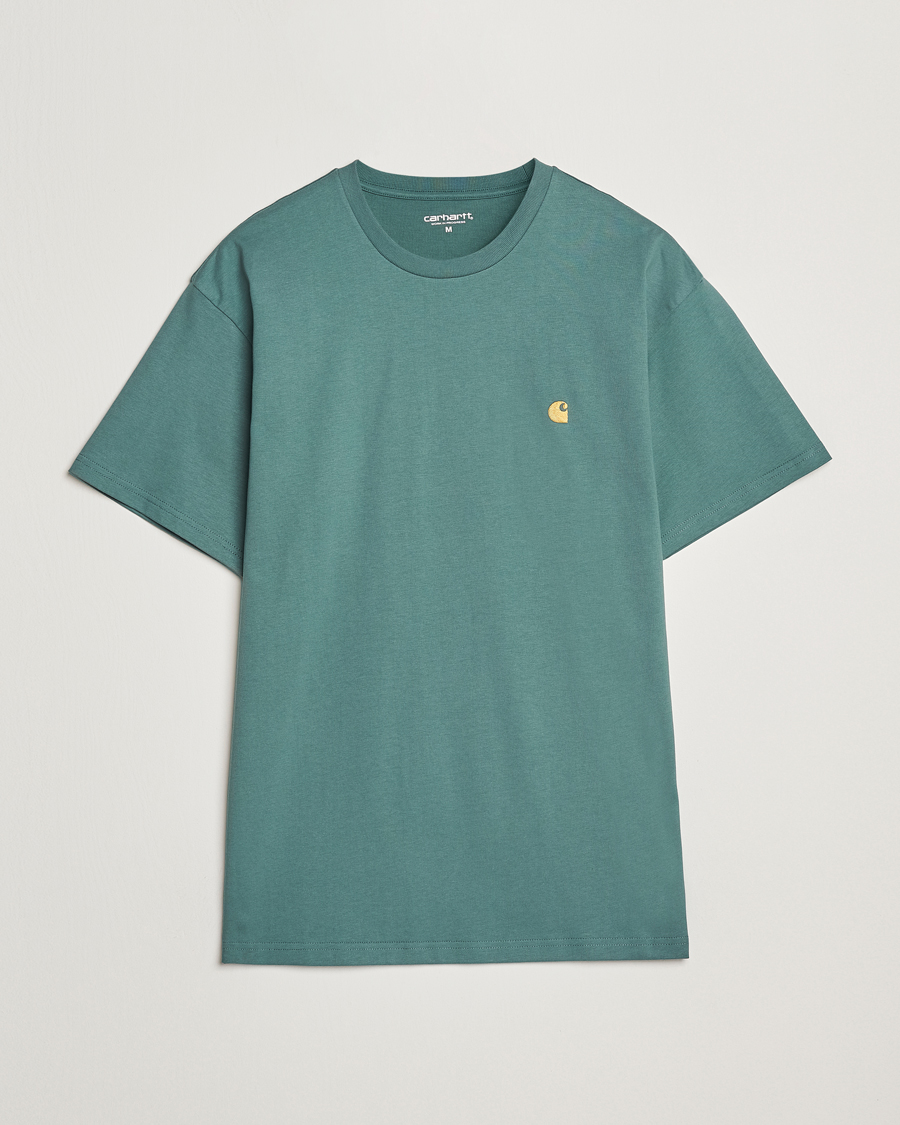 Heren | T-shirts | Carhartt WIP | Chase Short Sleeve T-Shirt Silver Pine