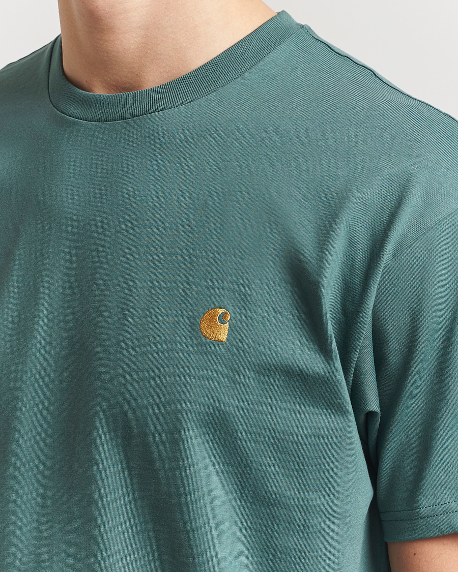 Heren | T-shirts | Carhartt WIP | Chase Short Sleeve T-Shirt Silver Pine