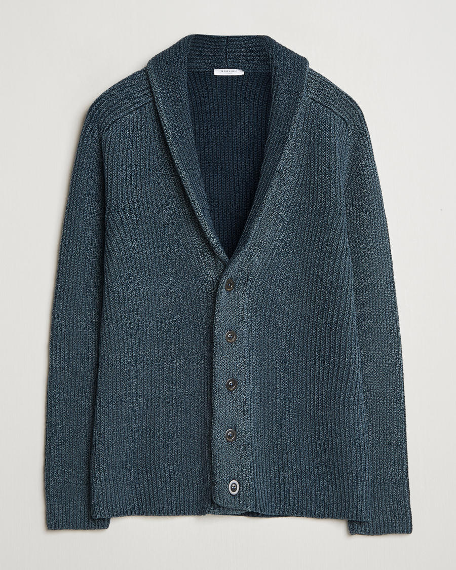 Heren | Truien | Boglioli | Shawl Collar Cardigan Navy