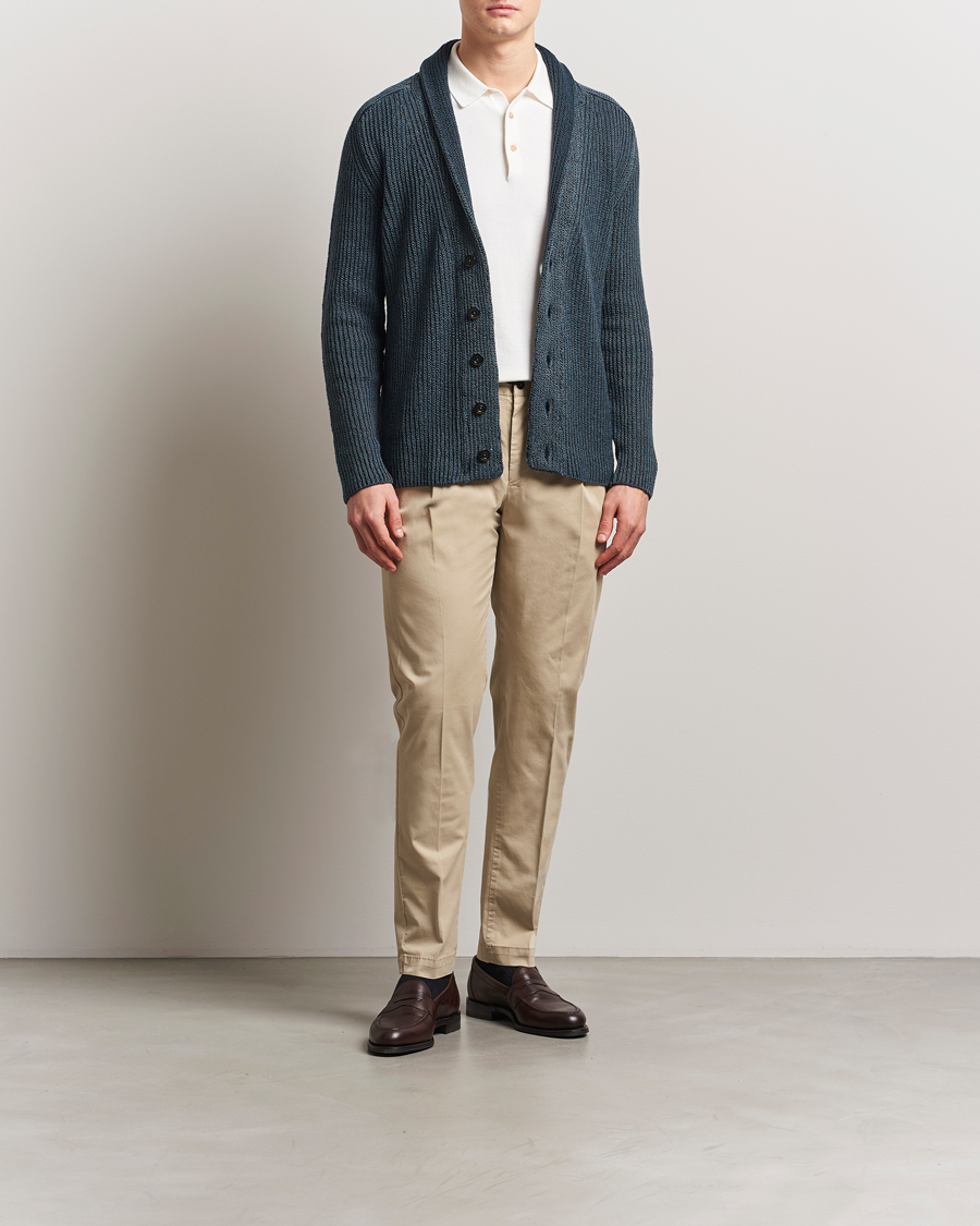 Heren | Truien | Boglioli | Shawl Collar Cardigan Navy