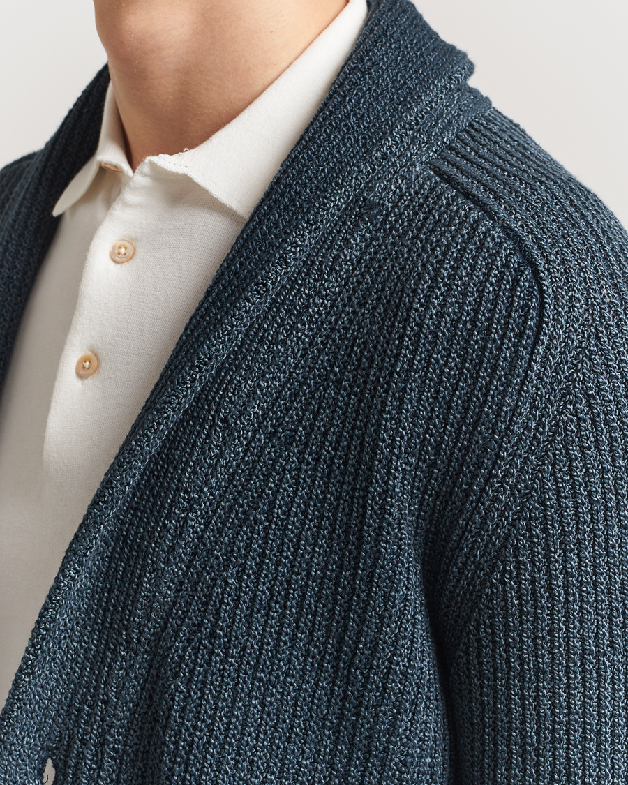 Heren | Truien | Boglioli | Shawl Collar Cardigan Navy