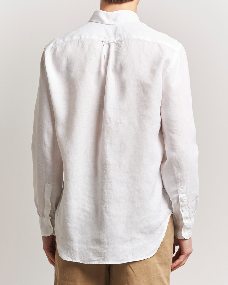 Heren | Overhemden | Gitman Vintage | Button Down Linen Shirt White