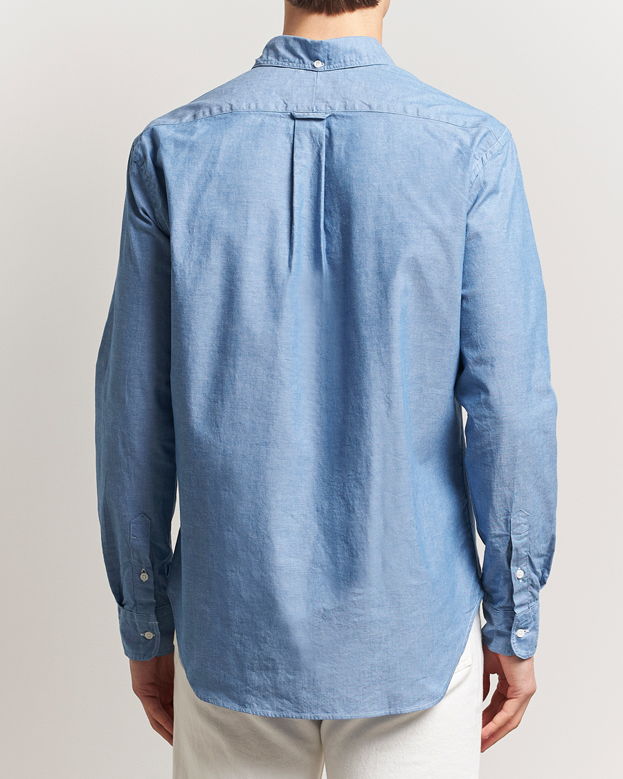 Heren | Overhemden | Gitman Vintage | Button Down Chambray Shirt Light Blue