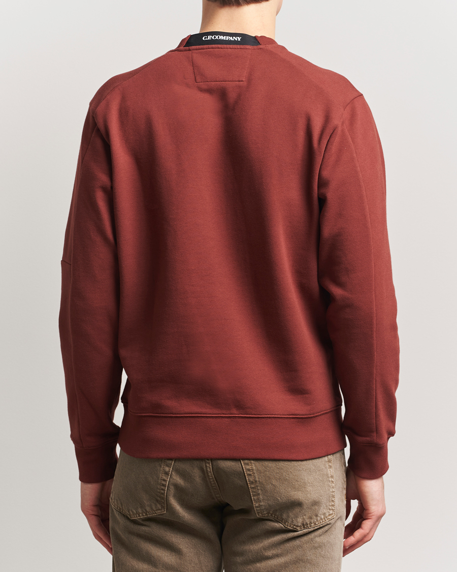 Heren | Truien | C.P. Company | Diagonal Raised Fleece Lens Sweatshirt Rust