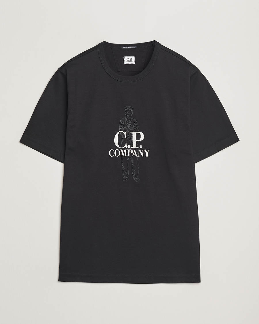 Heren | T-shirts | C.P. Company | Mercerized Heavy Cotton Back Logo T-Shirt Black