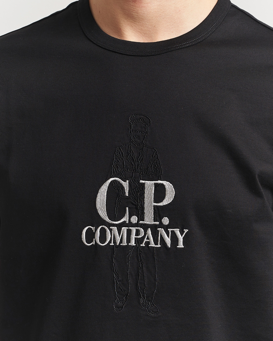 Heren | T-shirts | C.P. Company | Mercerized Heavy Cotton Back Logo T-Shirt Black