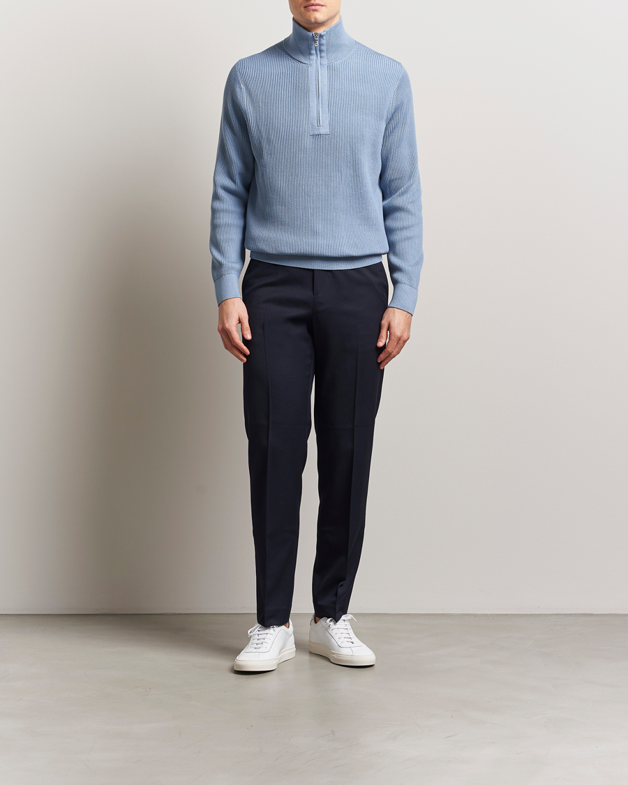 Heren | Truien | J.Lindeberg | Alex Knitted Half-Zip Rainwashed