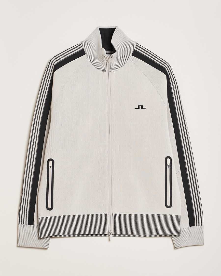 Heren | Jassen | J.Lindeberg | Max Tech Knit Track Jacket Moonbeam