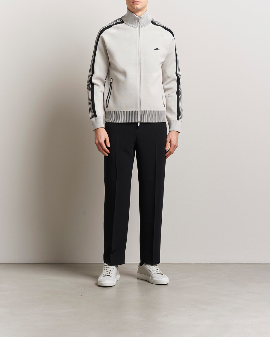 Heren | Jassen | J.Lindeberg | Max Tech Knit Track Jacket Moonbeam