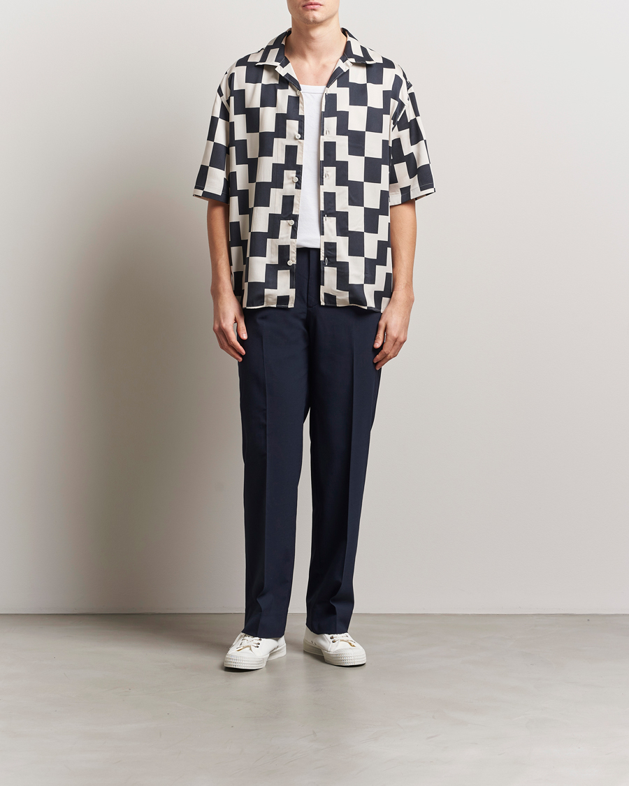 Heren | Overhemden | J.Lindeberg | Ellis Stack Bridge Print Shirt Black
