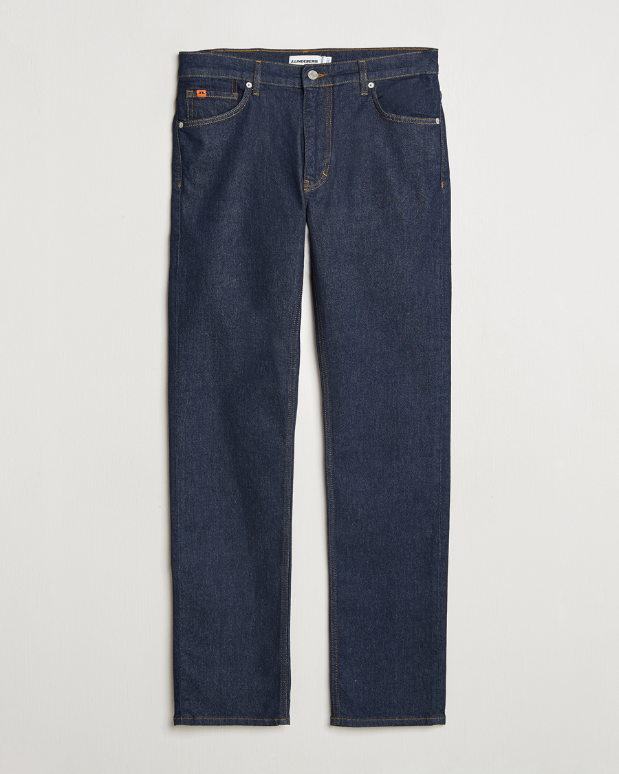 Heren | Jeans | J.Lindeberg | Jax Rinsed Slim Jeans Dark Blue