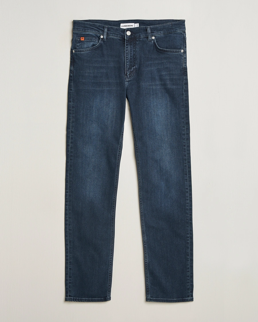 Heren | Jeans | J.Lindeberg | Jax Washed Slim Jeans Dark Blue