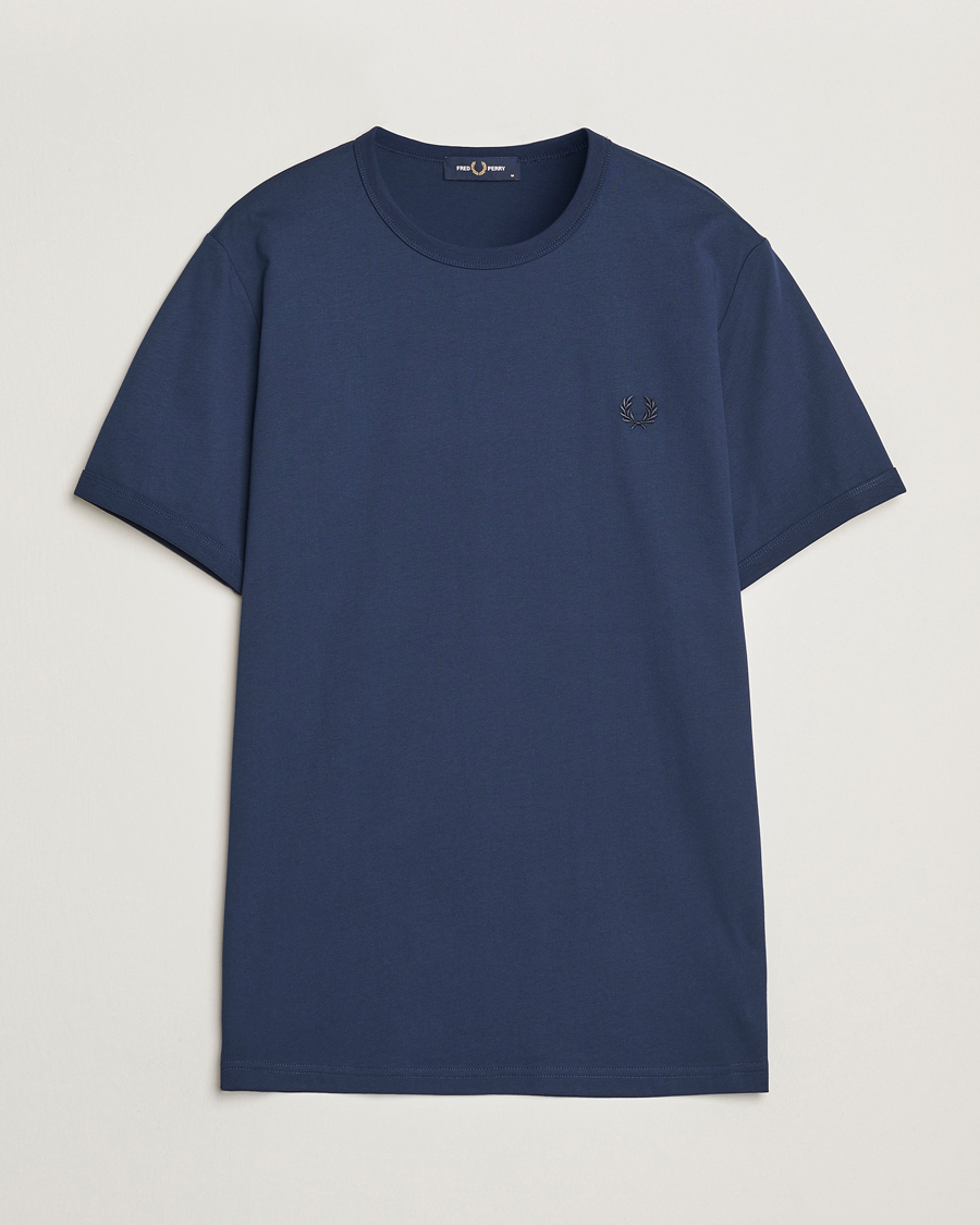 Heren | T-shirts | Fred Perry | Ringer T-Shirt Tennis Blue