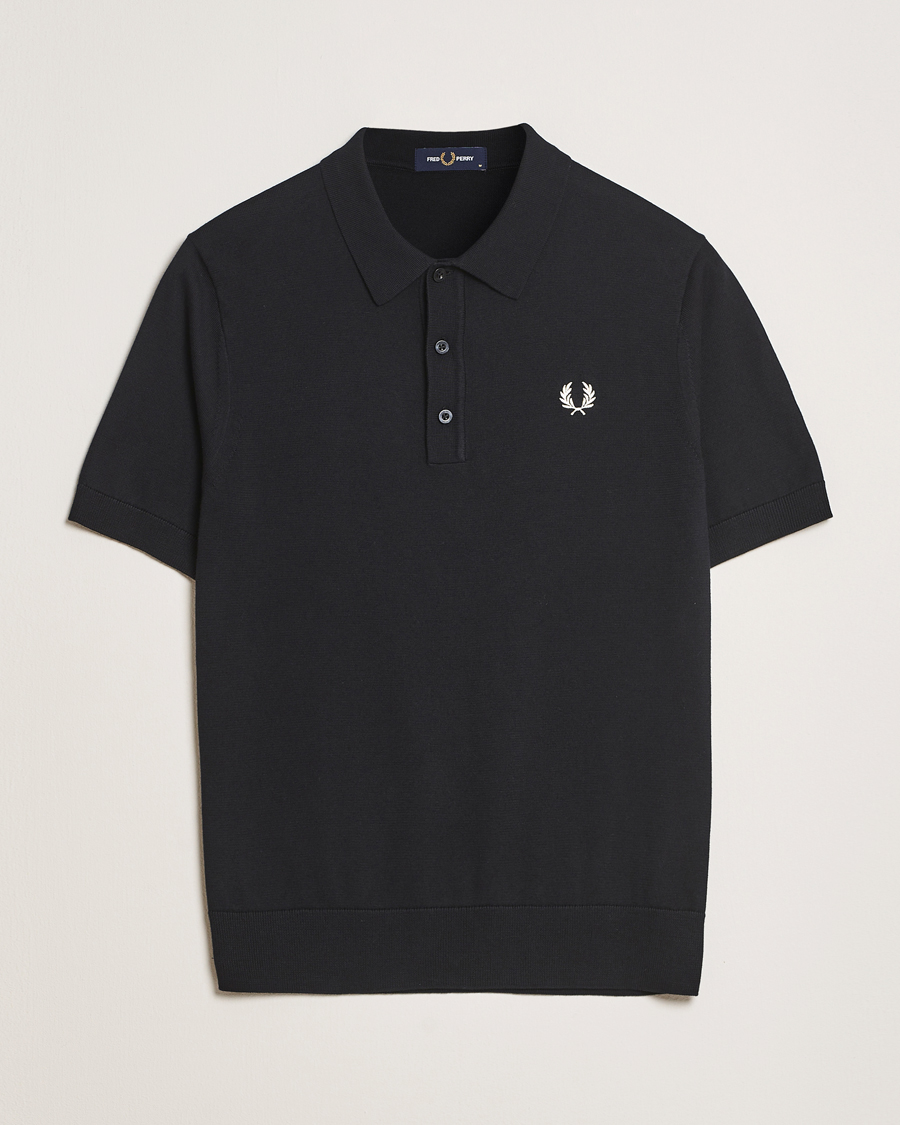 Heren | Polo's | Fred Perry | Cotton Knitted Polo Black