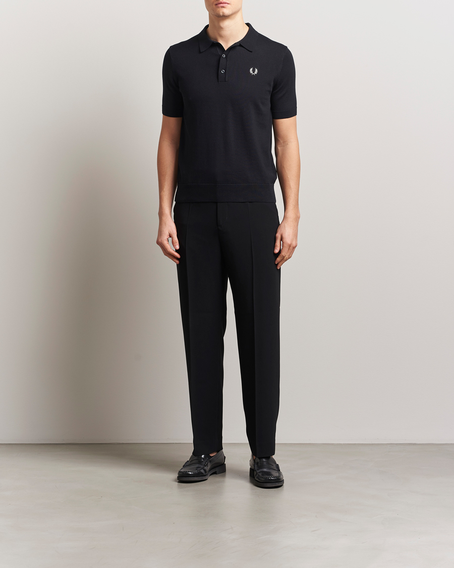 Heren | Polo's | Fred Perry | Cotton Knitted Polo Black