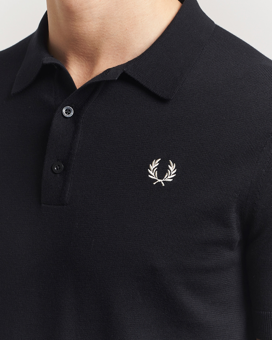 Heren | Polo's | Fred Perry | Cotton Knitted Polo Black
