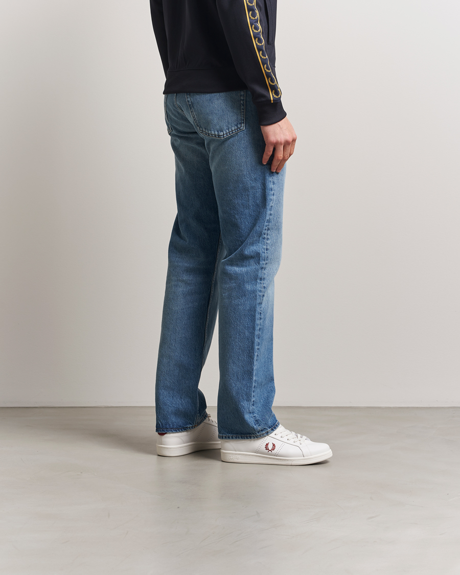 Heren | Fred Perry B721 Leather Sneaker Snow White/Red | Fred Perry | B721 Leather Sneaker Snow White/Red