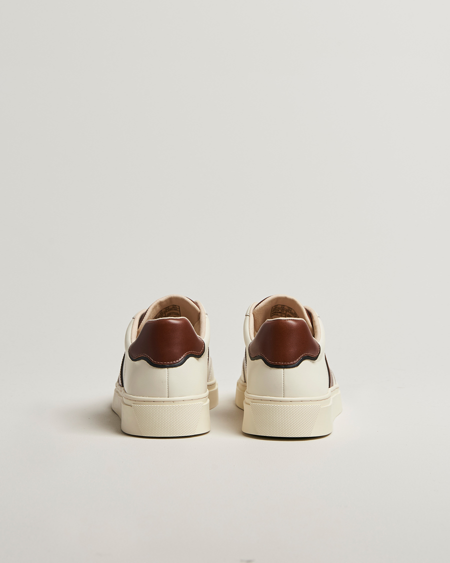 Heren | GANT Mc Julien Taped Sneaker Off White/Cognac | GANT | Mc Julien Taped Sneaker Off White/Cognac