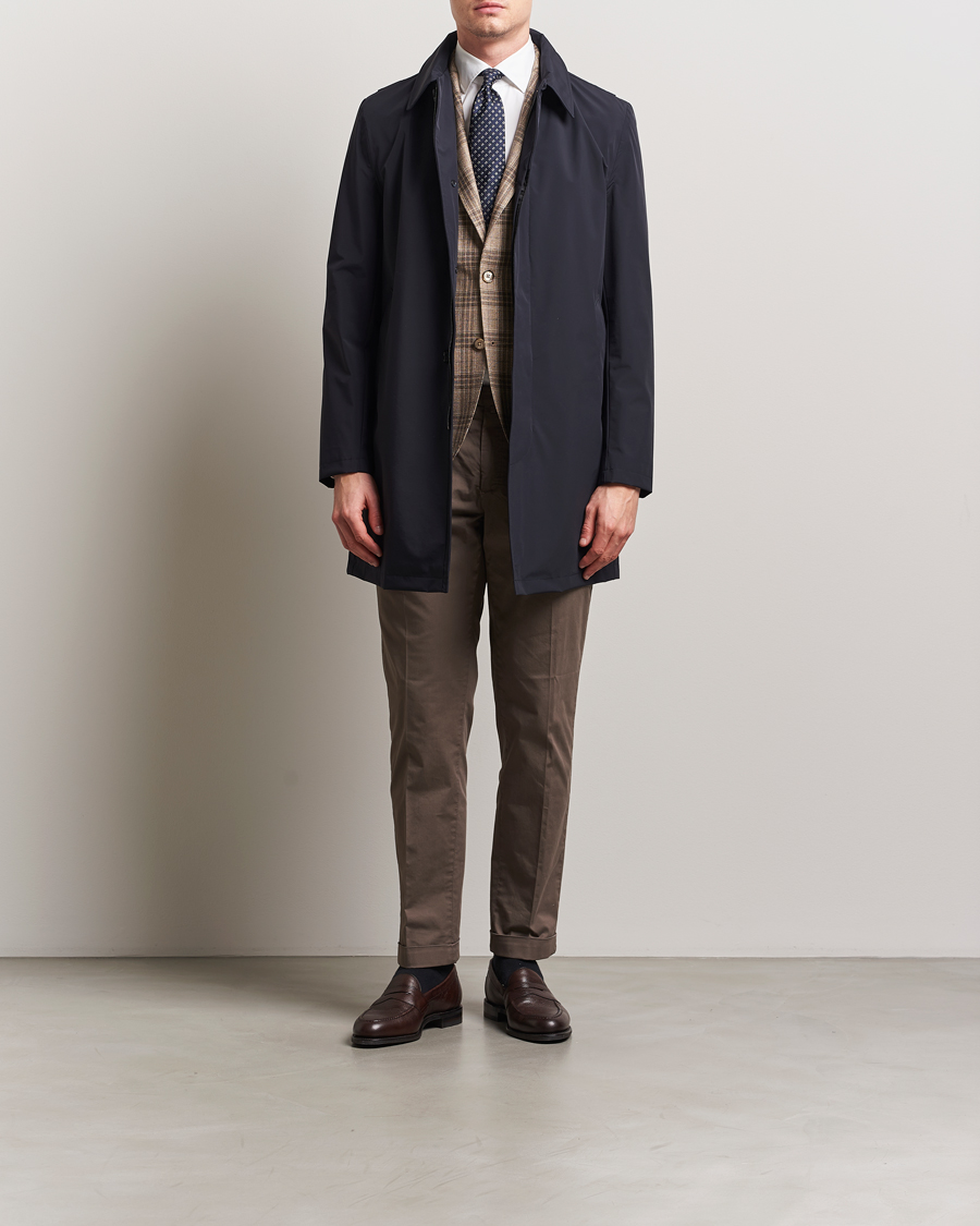 Heren | Jassen | Oscar Jacobson | Nylon Car Coat Navy