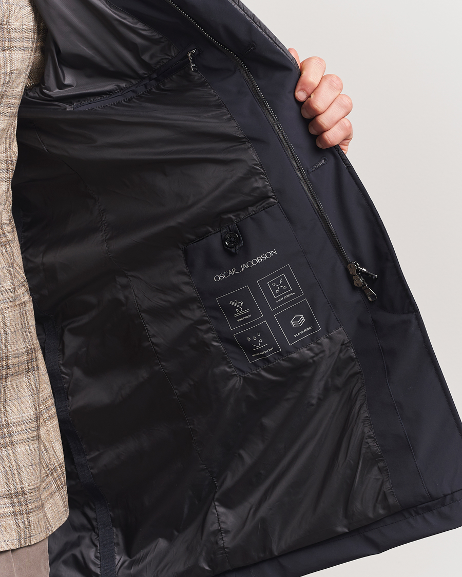 Heren | Jassen | Oscar Jacobson | Nylon Car Coat Navy