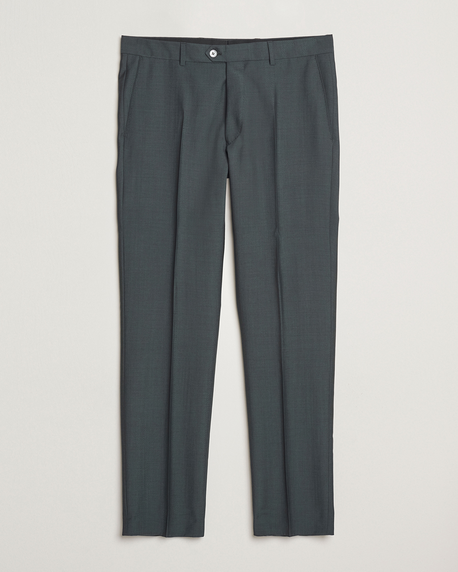 Heren | Broeken | Oscar Jacobson | Dandy Wool/Mohair Suit Trousers Green