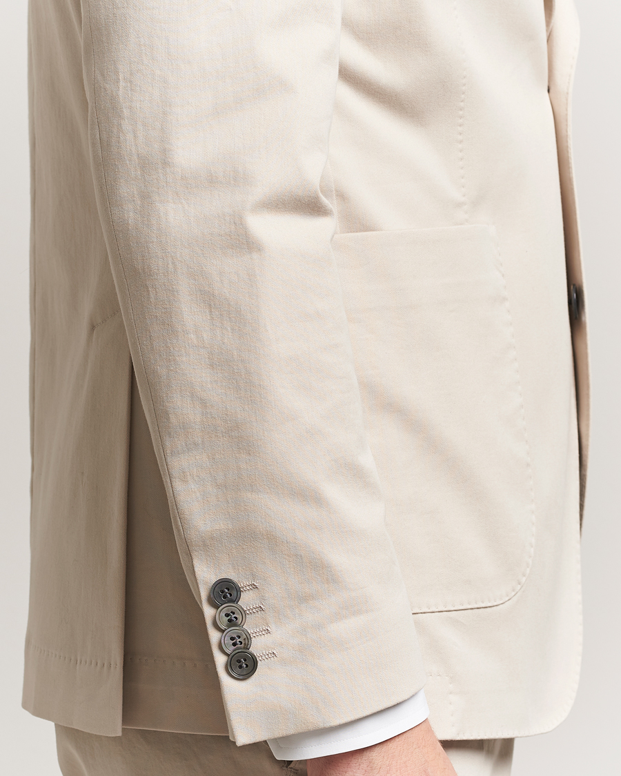 Heren | Blazers | Oscar Jacobson | Ferry Patch Cotton Blazer Beige