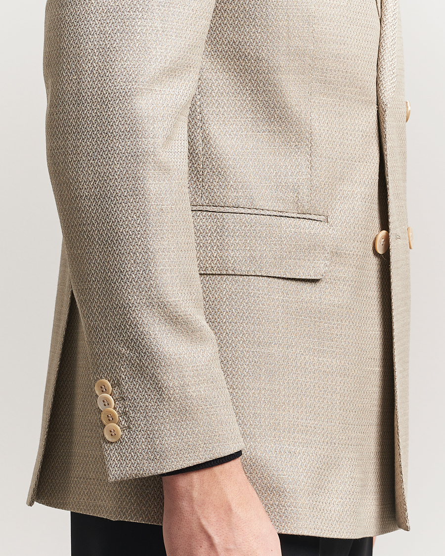 Heren | Blazers | Oscar Jacobson | Farris DB Loro Piana Wool/Silk/Linen Blazer Beige