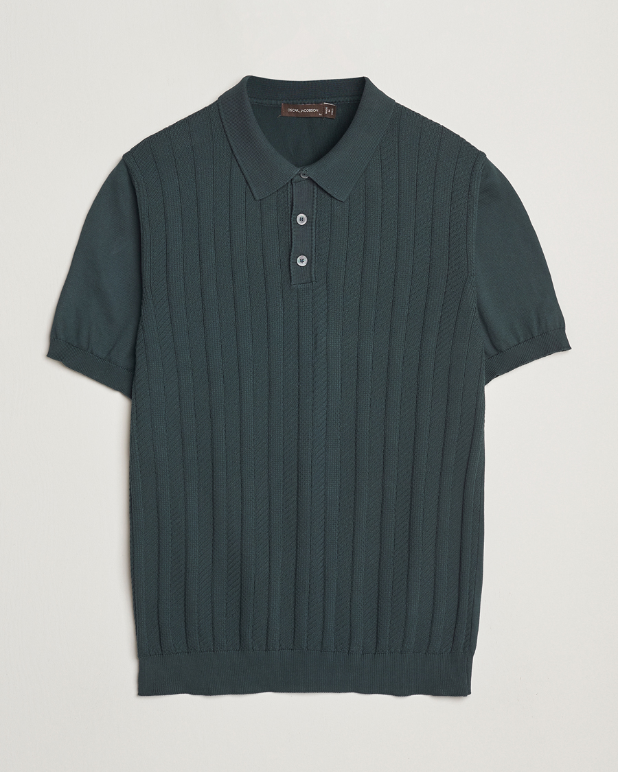 Heren | Polo's | Oscar Jacobson | Barto Structured Cotton Polo Green