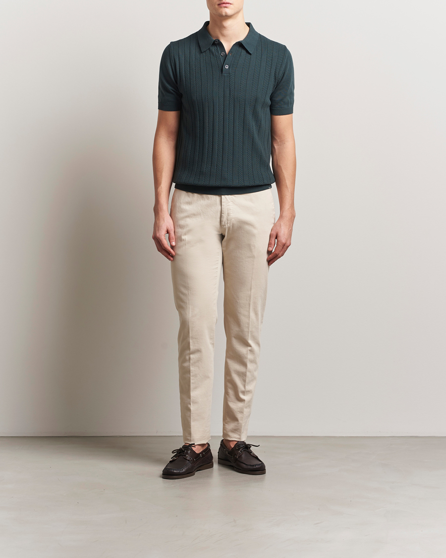Heren | Polo's | Oscar Jacobson | Barto Structured Cotton Polo Green