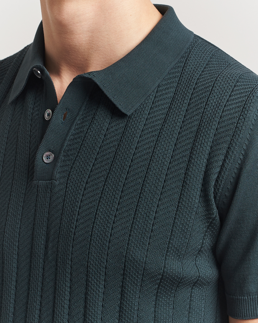 Heren | Polo's | Oscar Jacobson | Barto Structured Cotton Polo Green
