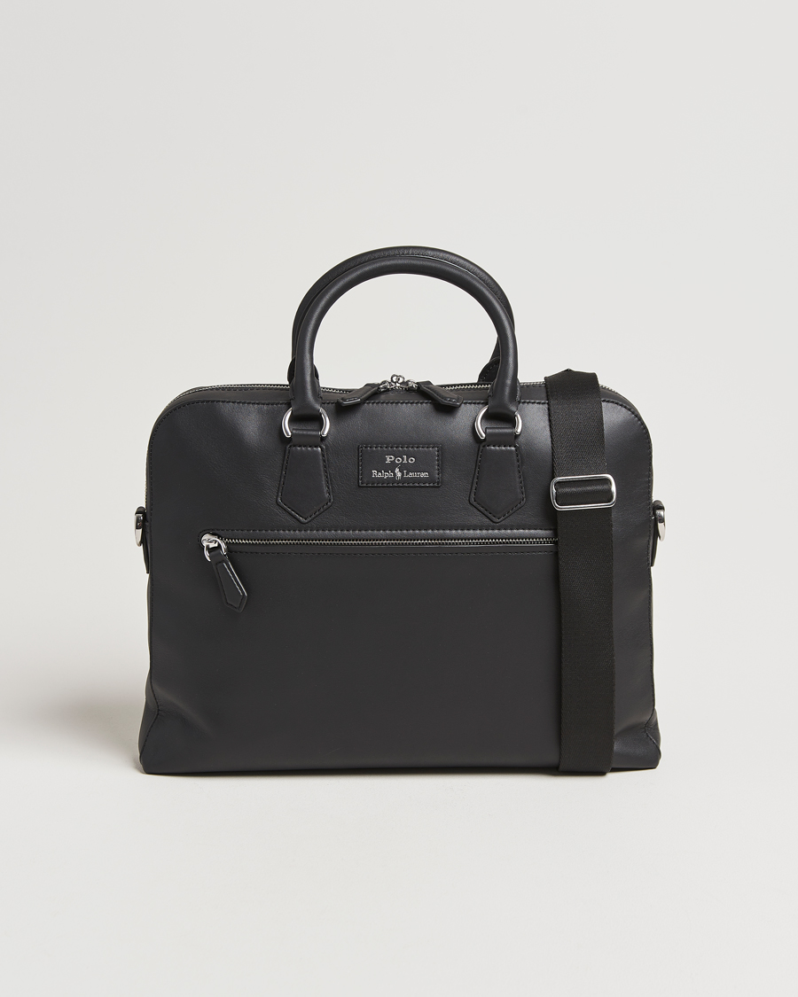 Heren | Tassen | Polo Ralph Lauren | Messenger Leather Bag Black