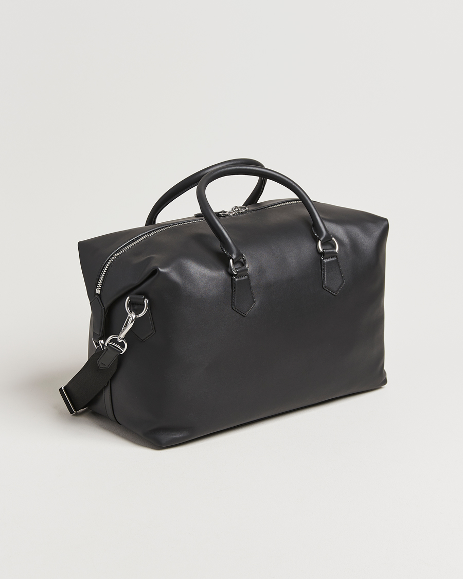 Heren | Polo Ralph Lauren Smooth Leather Weekendbag Black | Polo Ralph Lauren | Smooth Leather Weekendbag Black