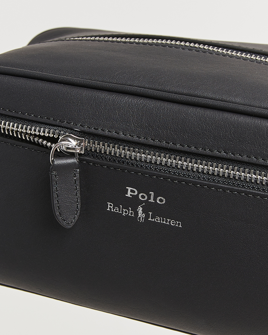 Heren | Tassen | Polo Ralph Lauren | Smooth Leather Washbag Black