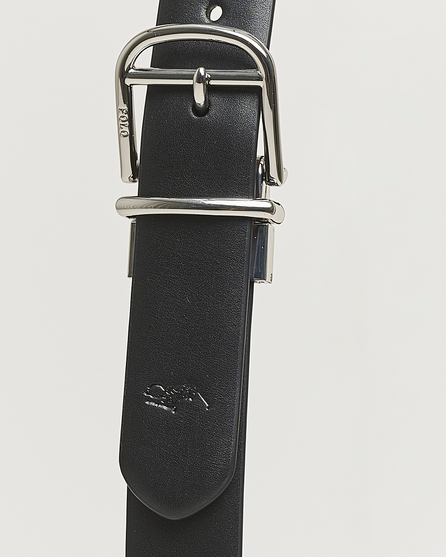 Heren | Polo Ralph Lauren Smooth Leather Belt Black/Cogniac | Polo Ralph Lauren | Smooth Leather Belt Black/Cogniac