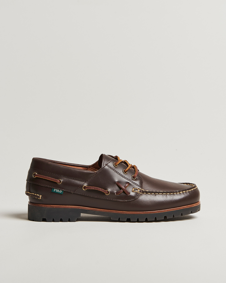 Heren | Polo Ralph Lauren Ranger Leather Boat Shoe Dark Brown | Polo Ralph Lauren | Ranger Leather Boat Shoe Dark Brown