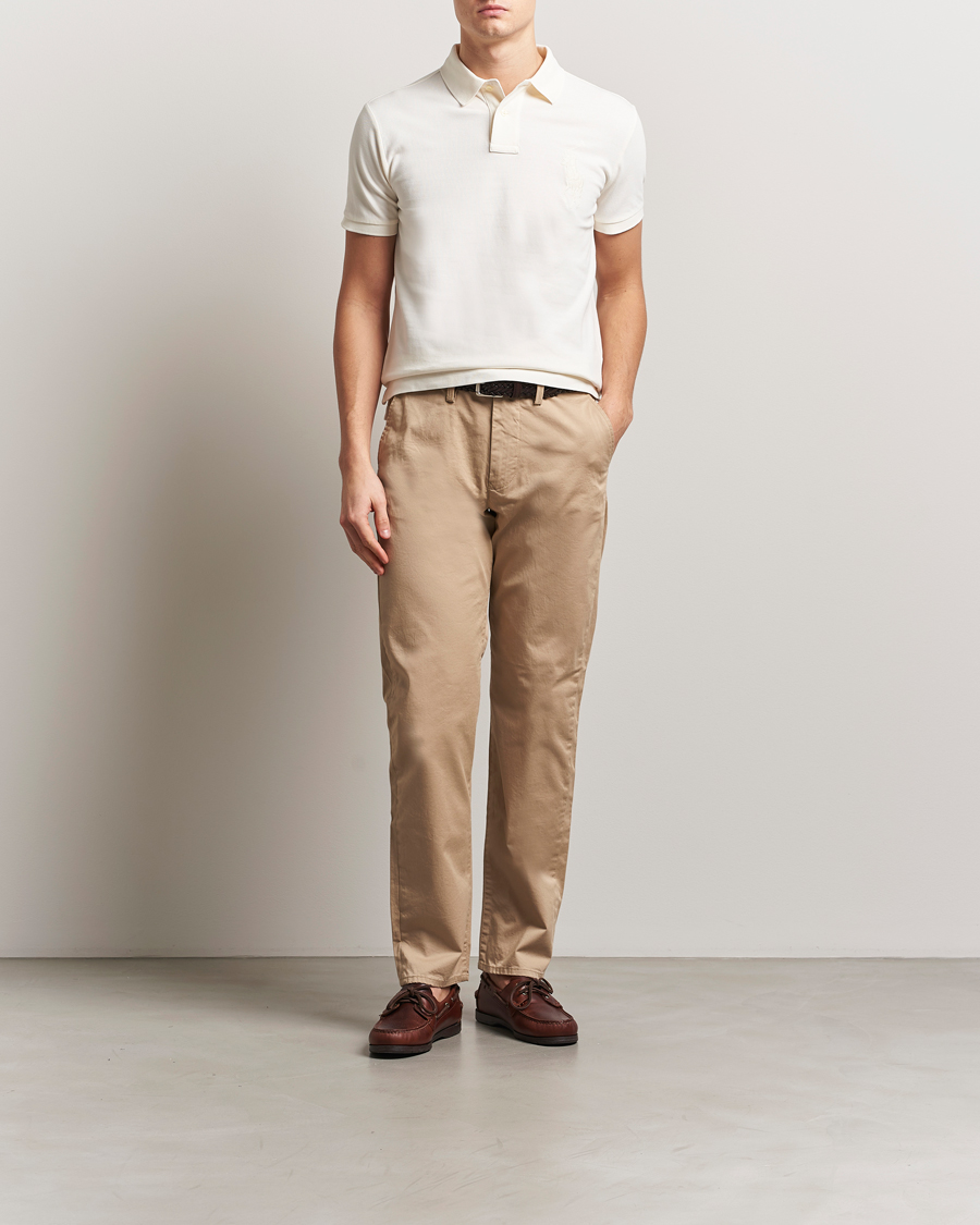 Heren | Polo's | Polo Ralph Lauren | Custom Slim Fit Mesh Polo Clubhouse Cream